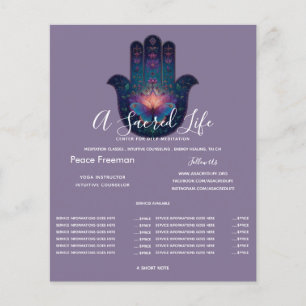 Lotus-Erwachen   Hamsa-Hand-Design Flyer