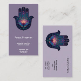 Lotus-Erwachen | Hamsa-Hand-Design Visitenkarte