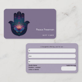 Lotus-Erwachen | Hamsa-Hand-Design Visitenkarte