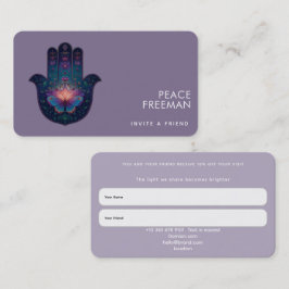 Lotus-Erwachen | Hamsa-Hand-Design Visitenkarte