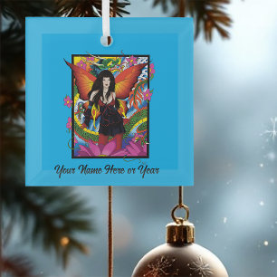 Lotus Fairy Chinese Water Dragon Ornament Aus Glas