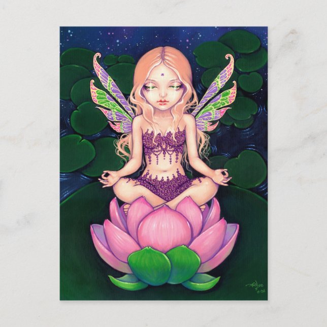 "Lotus Fairy" Postkarte (Vorderseite)