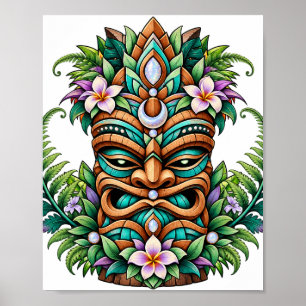 Lotus-Farn-Tiki-Plakat Poster