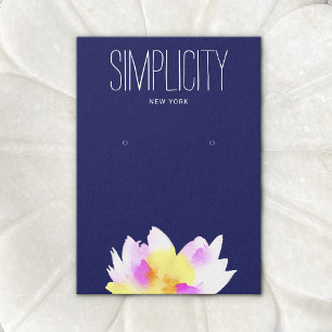 Lotus floral Earring Display Card