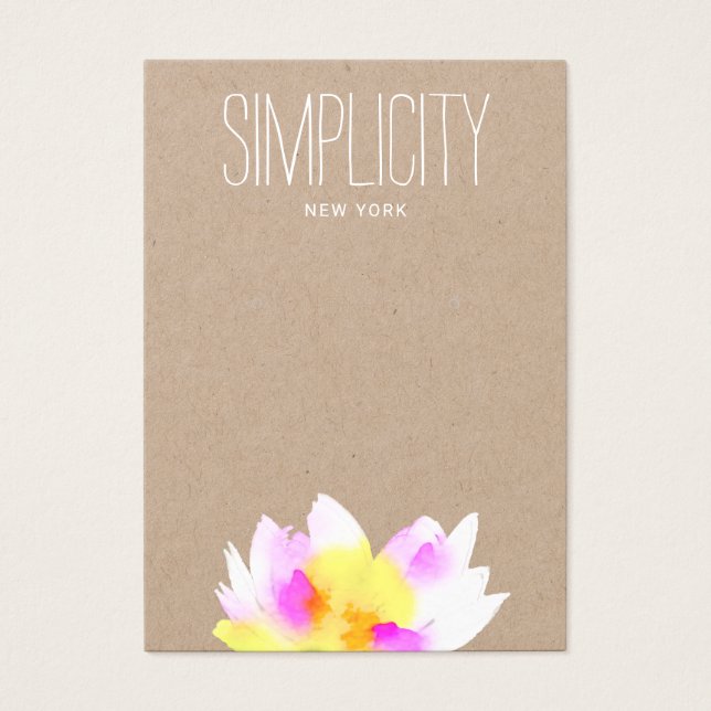 Lotus floral Kraft Earring Display Card (Vorderseite)