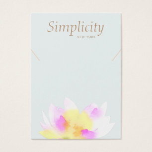 Lotus floral necklack Display Card