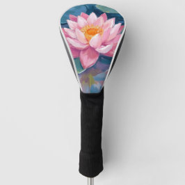 Lotus Flower Lily Pad Watercolor Golf Headcover
