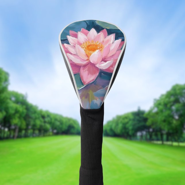 Lotus Flower Lily Pad Watercolor Golf Headcover (Von Creator hochgeladen)