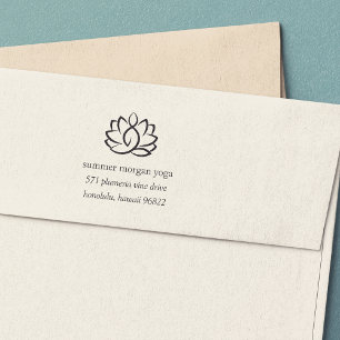 Lotus Flower Return Address Permastempel