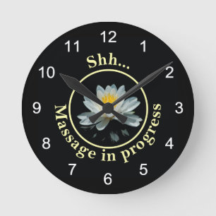Lotus Flower / Water Lily Runde Wanduhr