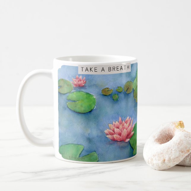 Lotus flower watercolor kaffeetasse (Mit Donut)