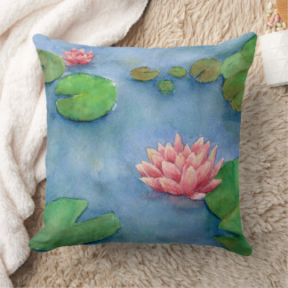 Lotus flower watercolor kissen