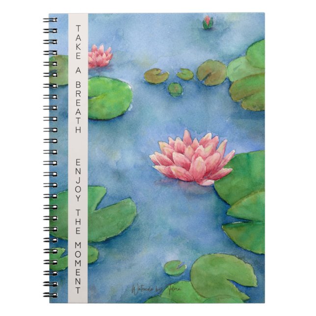 Lotus Flower Watercolor Notizblock (Vorderseite)