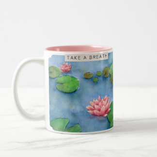 Lotus flower watercolor zweifarbige tasse
