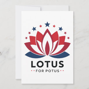 Lotus for POTUS Kamala Harris 2024 Dankeskarte