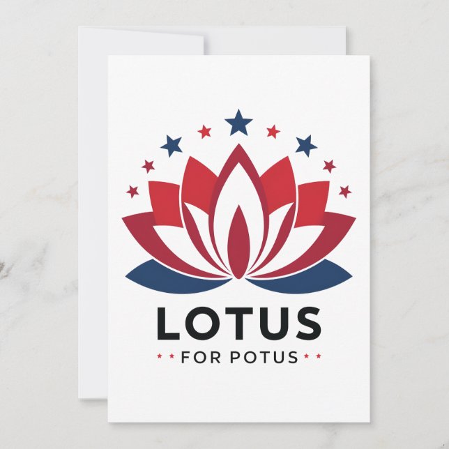 Lotus for POTUS Kamala Harris 2024 Einladung (Vorderseite)