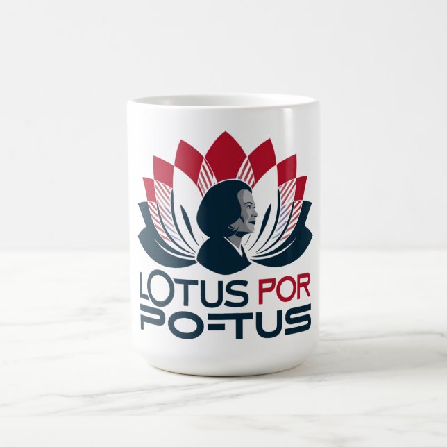 Lotus for POTUS Kamala Harris 2024 Kaffeetasse (Mittel)