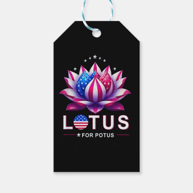 Lotus for Potus Kamala Harris Trendy Lotus Potus Geschenkanhänger (Vorderseite)