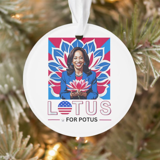 Lotus für Potus Kamala Harris Präsidentschaftskamp Ornament (Baum)