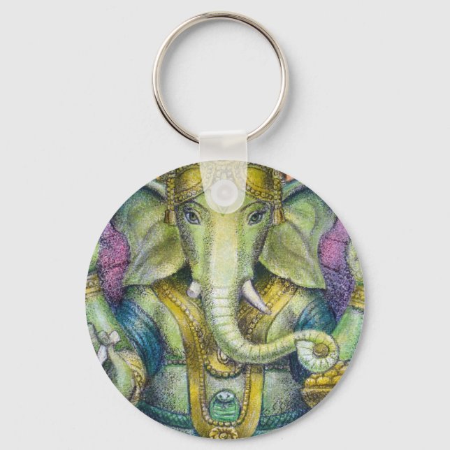 Lotus Ganesha Schlüsselanhänger (Vorderseite)