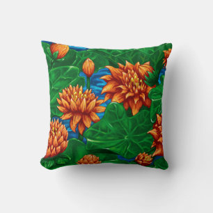 Lotus Garden 16" x 16" Baumwollkissen Kissen