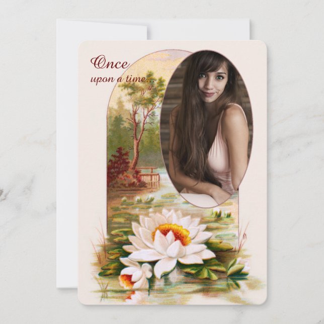 Lotus Garden Foto Einladung (Vorderseite)