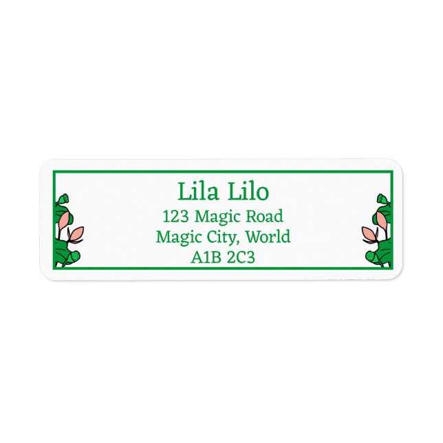 Lotus Garden Personalisiert Rücksendeadresse (Vorne)