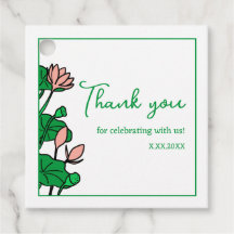 Lotus Garden Personalisierte Gastgeschenk Tags