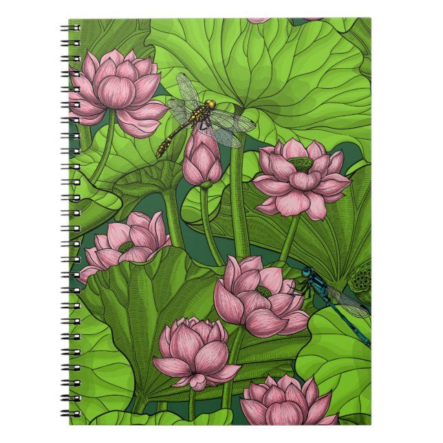 Lotus Garten Notizblock (Vorderseite)