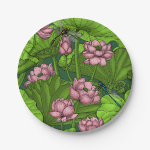Lotus Garten Pappteller