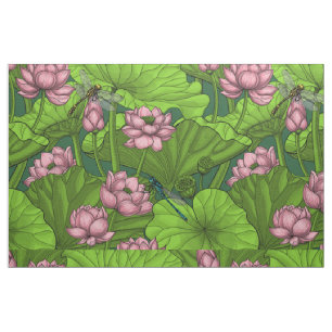 Lotus Garten Stoff