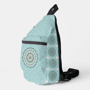 Lotus-Gewebe Crossbody Bag