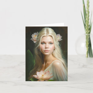 Lotus Goddess Birthday Card Feiertagskarte