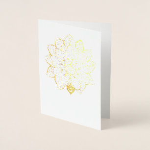 Lotus Gold Foil Blank Grußkarte Folienkarte