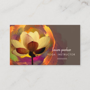 Lotus-Goldyoga-Lehrer-Meditations-Zen-Farbe Visitenkarte
