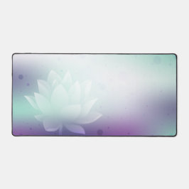 Lotus, grüner Hintergrund, Multifunktion Schreibtischunterlage