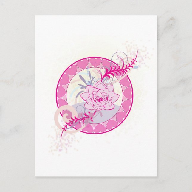 Lotus Heart Postkarte (Vorderseite)