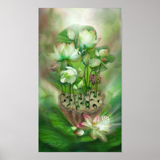 Lotus Heilung - Herz-Chakra Art Poster/Print Poster