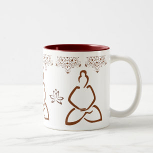 Lotus-Hennastrauch-Buddha-Schale Zweifarbige Tasse