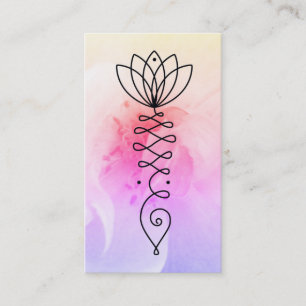 *~* Lotus Herz Reiki Nirvana Yoga Massage Rose Visitenkarte