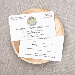 Lotus Holistic Health Counselor Terminationskarte Terminkarte