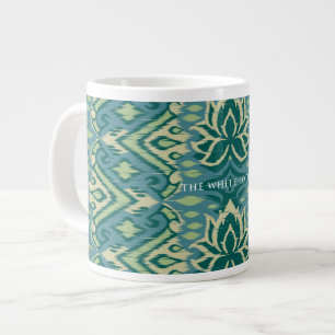Lotus Ikat Muster - Der weiße Lotus Jumbo-Tasse