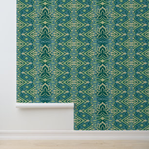 Lotus Ikat Muster - Der weiße Lotus Tapete