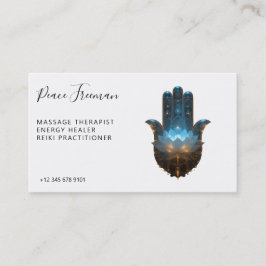 Lotus-Illumination | Hamsa-Hand-Design Visitenkarte