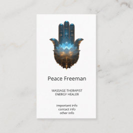 Lotus-Illumination | Hamsa-Hand-Design Visitenkarte