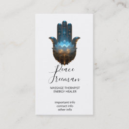 Lotus-Illumination | Hamsa-Hand-Design Visitenkarte