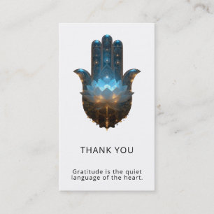 Lotus-Illumination Hamsa-Hand-Design Visitenkarte