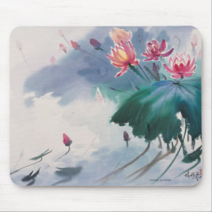 Lotus im Teich Mousepad