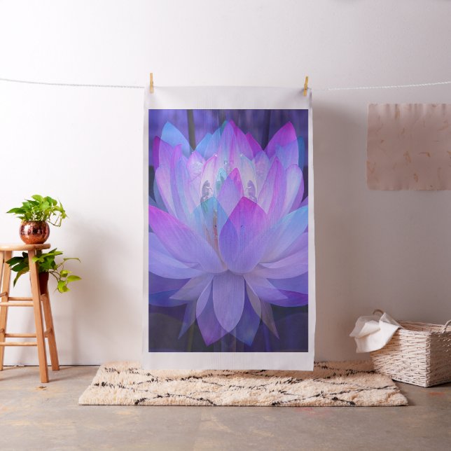 Lotus in Blau... Stoff (Beispiel)