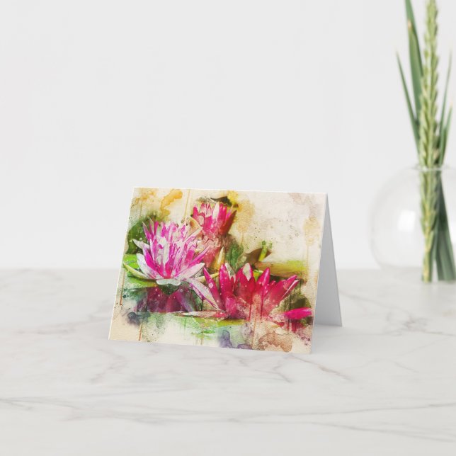 Lotus Jeden Anlaß Notecard Dankeskarte (Vorderseite)